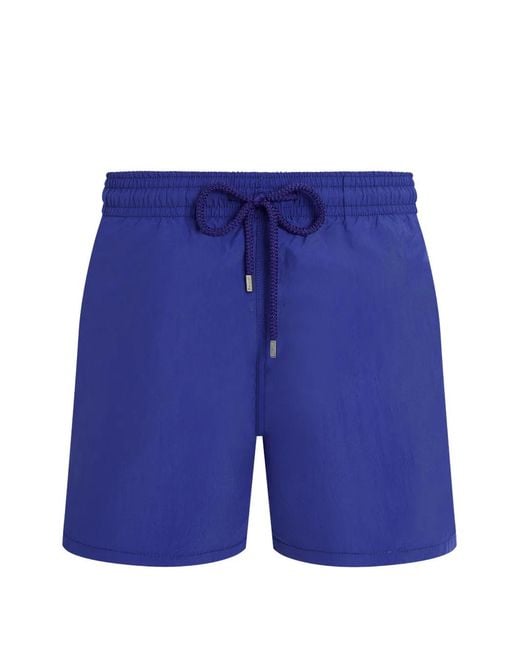 Vilebrequin Blue Elastic-Waist Swim Shorts for men