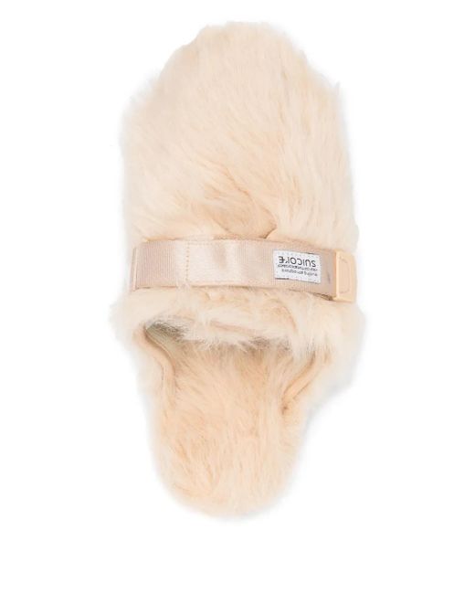 Suicoke Natural Shearling Slippers