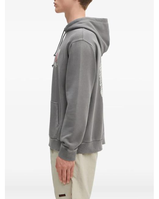 Gramicci Gray Graphic-Print Hoodie for men