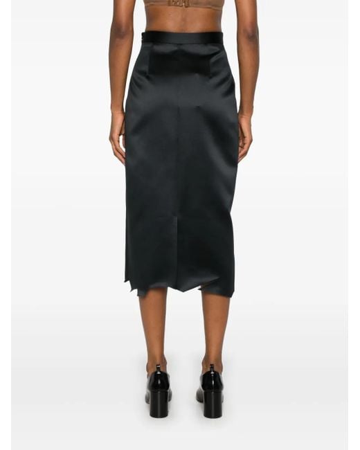 Viktor & Rolf Black Asymmetric-Hem Midi Skirt