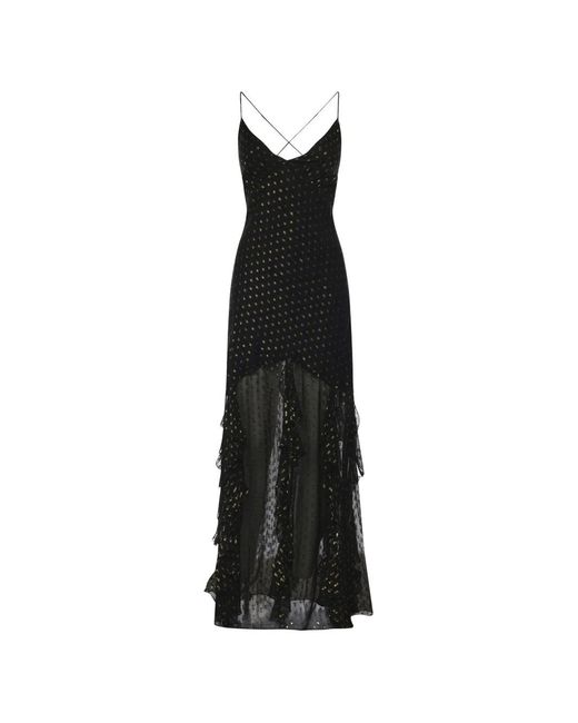 For Love & Lemons Women's Black Elea Polka Dot Maxi Dress - hulwithkids.com
