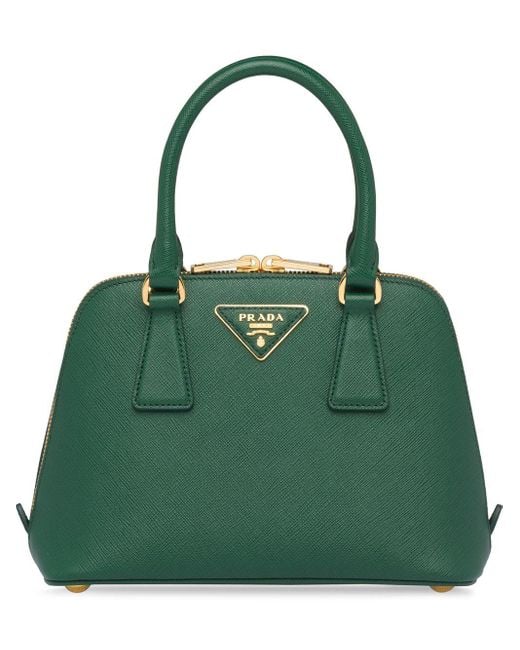 Prada Green Promenade Saffiano Leather Bag