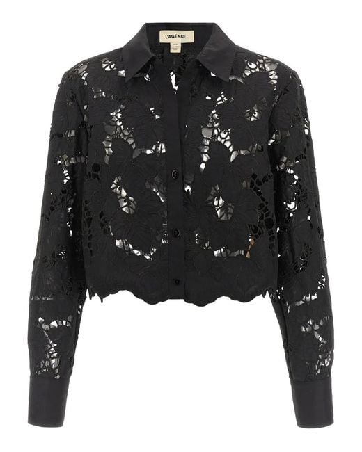 L'Agence Black 'Agence 'Seychelle' Shirt