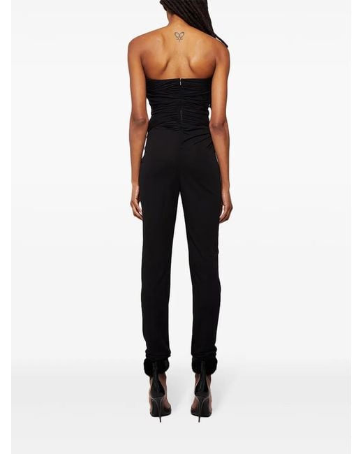 Saint Laurent Black Jumpsuit With Denuded Shoulders
