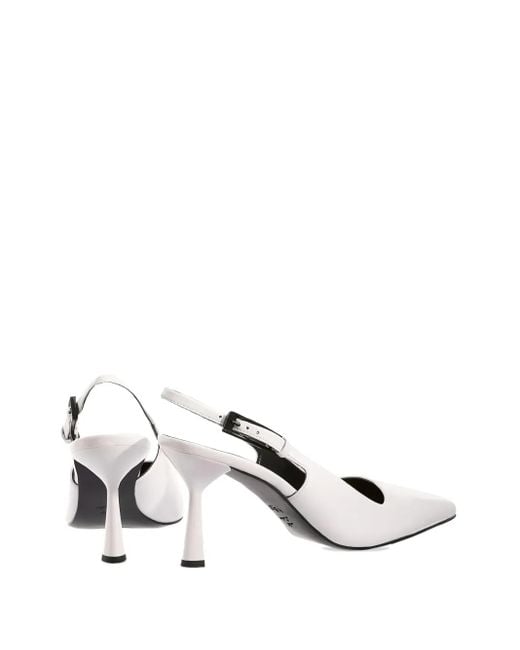 Högl White Ruby Pointed-Toe Slingback Pumps