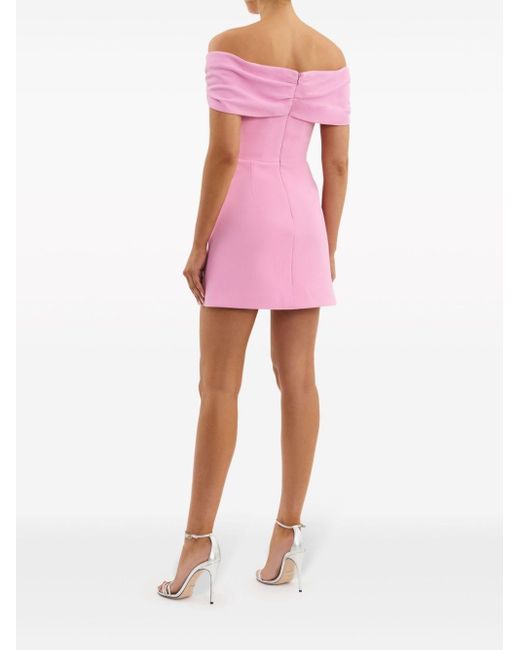 Robe courte Odetta à détail de nœud Rebecca Vallance en coloris Pink