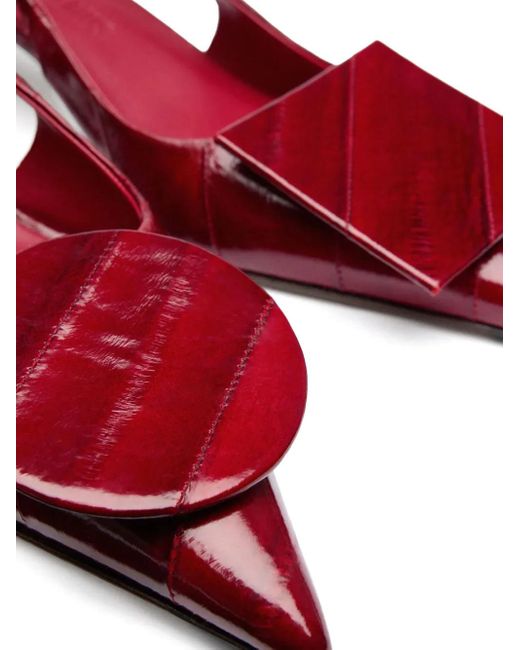 Jacquemus La Casaコレクション レッド Les Slingbacks Duelo Basses ヒール Red