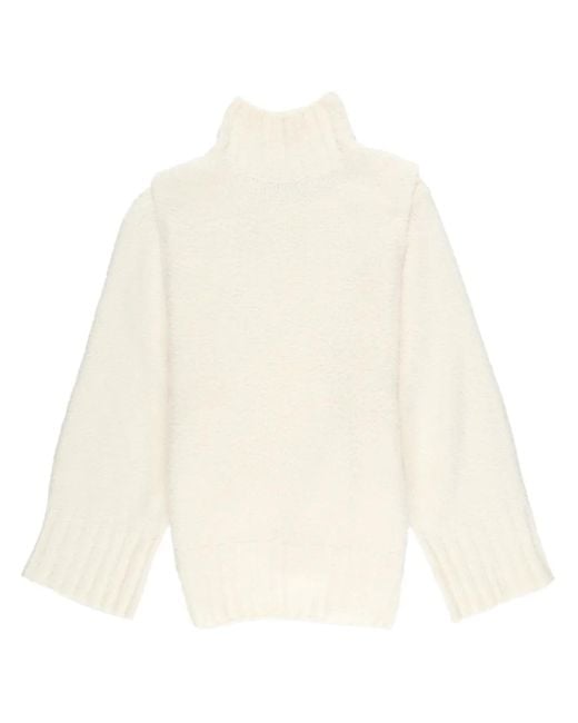 Christopher Esber White Escapee Layered High-Neck Jumper