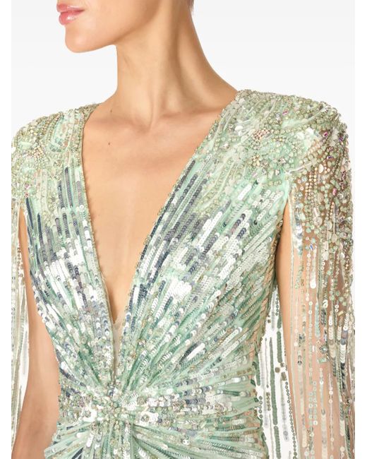 Jenny Packham Green Rush Gown