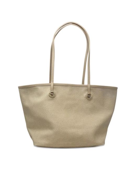 Borbonese White Medium Flight Printed Tote Bag