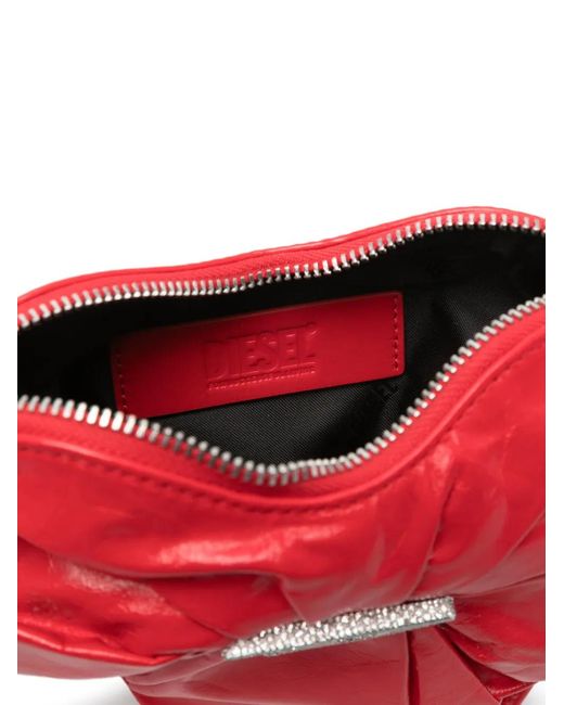 DIESEL Red Scrunch-D Heart Crossbody Bag