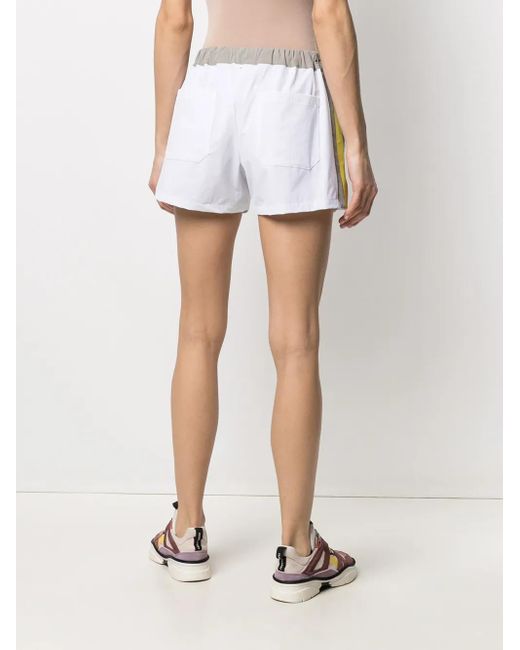 Lorena Antoniazzi White Side-Stripe Track Shorts