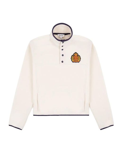 Sporty & Rich White Logo Patch Sweatshirt