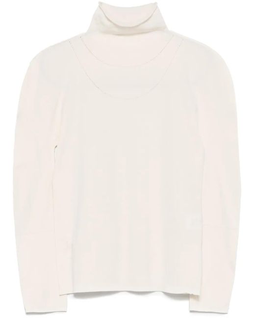 Pleats Please Issey Miyake Natural A Poc Cotton Mix Top