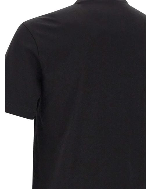 EA7 Black Logo Print Crew Neck T-Shirt for men