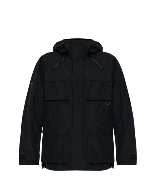 Moose Knuckles Black Multi-Pocket Hooded Jacket for men