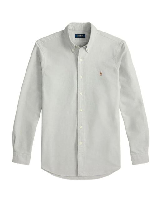 Polo Ralph Lauren White Long-Sleeve Cotton Shirt for men