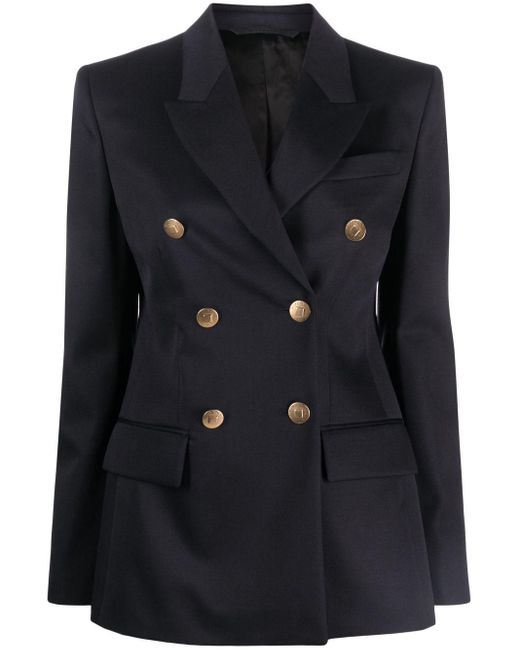 Manteau en laine à boutonnière croisée Givenchy en coloris Black