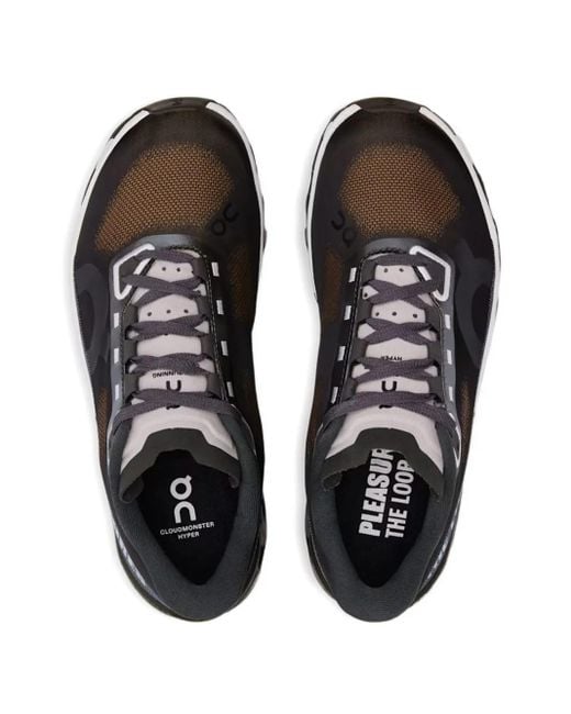 On Shoes Black X Pleasures X The Loop Cloudmster Hyper Sneakers for men