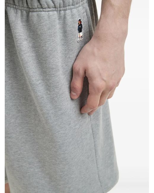 Chocoolate Gray Cotton Track Shorts for men