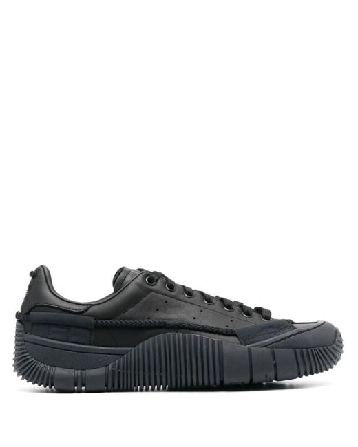 メンズ Adidas ローカット レザースニーカー Black