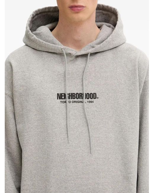 Felpa Con Cappuccio E Logo di Neighborhood in Gray da Uomo