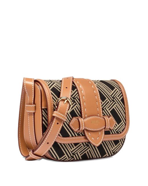 Lancel Brown Sienna Geometric-Pattern Cross Body Bag