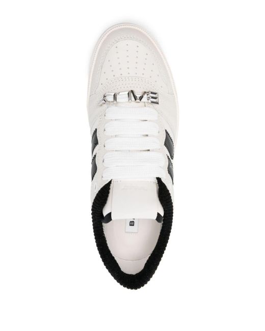 Bally White Royalty Panelled Leather Sneakers