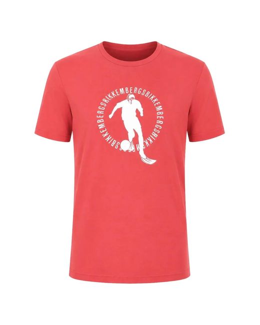 Bikkembergs Pink Graphic-Print T-Shirt for men