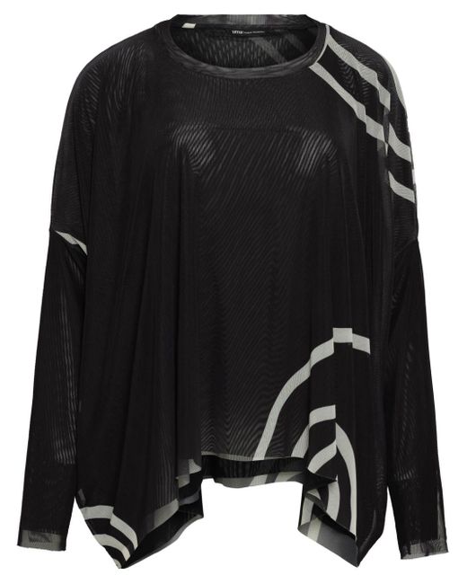 UMA | Raquel Davidowicz Black Spiral-print Long-sleeve T-shirt