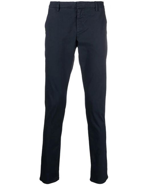 Dondup Blue Straight-Leg Chinos for men