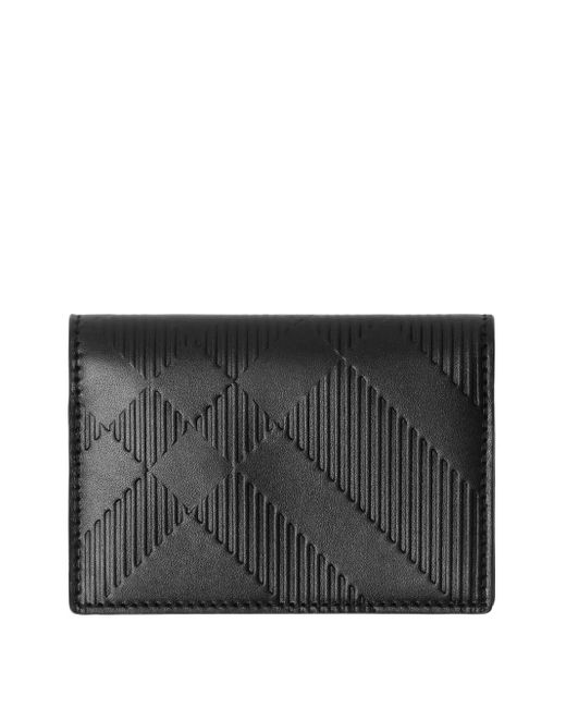 Portacarte A Quadri Goffrato di Burberry in Black da Uomo