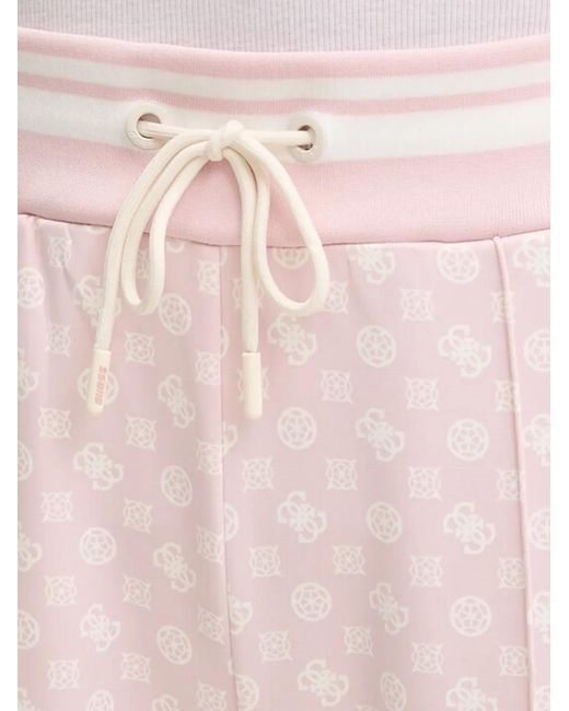 Guess Pink Logo-Patterned Track Pants