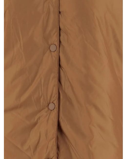 Aspesi Brown Hooded Button-Fastening Jacket