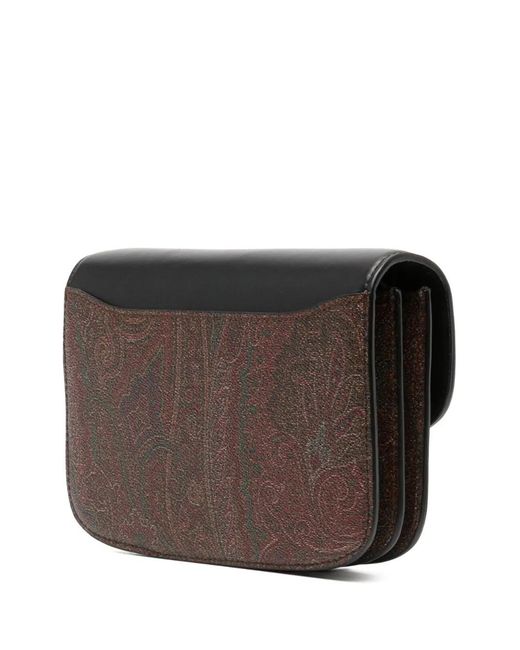 Etro Black 'Arnica' Crossbody Bag With 'Paisley' Motif