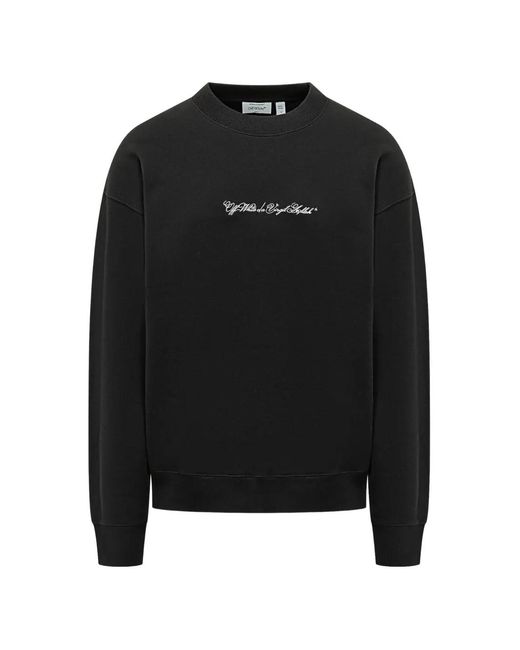 Off-White c/o Virgil Abloh Black Script Arrow Crewneck for men