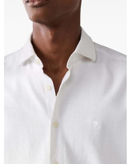 Hackett Giro Inglese Overhemd in het White voor heren