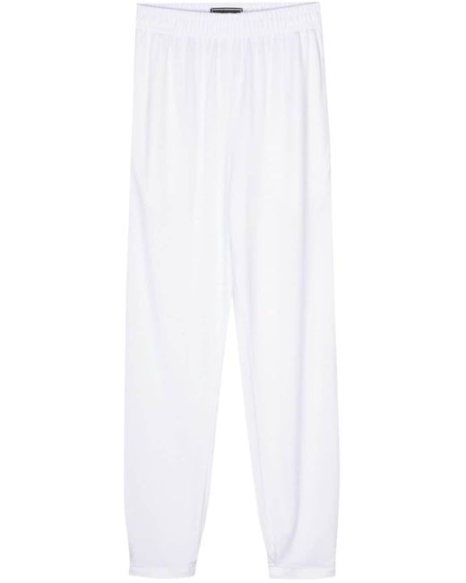 Styland White Jersey Tapered Trousers