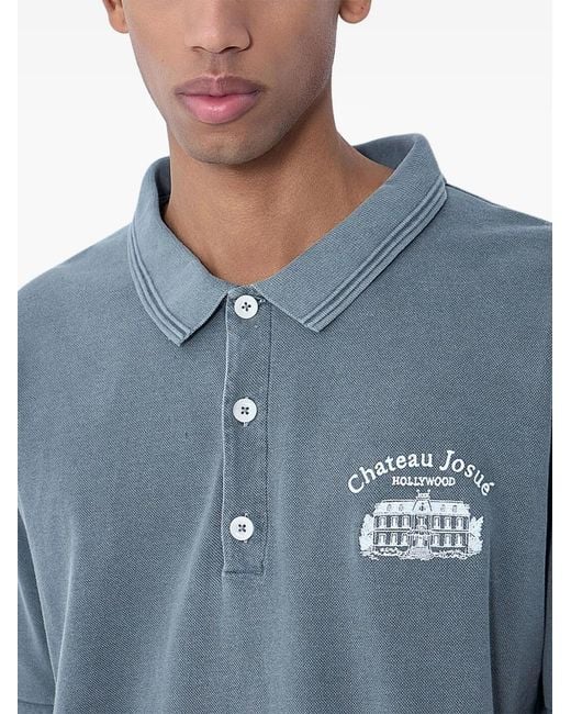GALLERY DEPT. Blue Preamo Short-Sleeve Polo Shirt