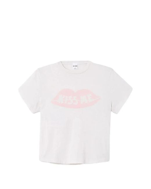 Re/done White Graphic T-Shirt