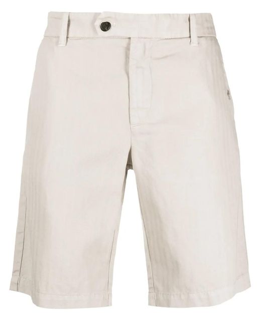 Eleventy Natural Straight-Leg Chino Shorts for men