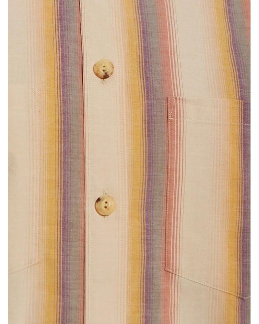 Isabel Marant Natural Mahvane Vertical-Stripe Long-Sleeve Shirt