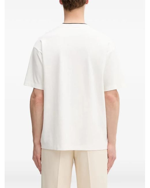 Drole de Monsieur White Graphic-Print T-Shirt for men