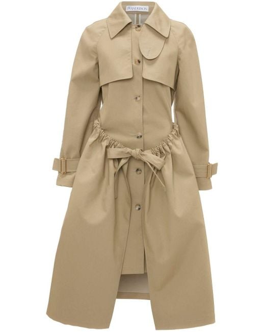J.W. Anderson Natural Gathered-waist Trench Coat