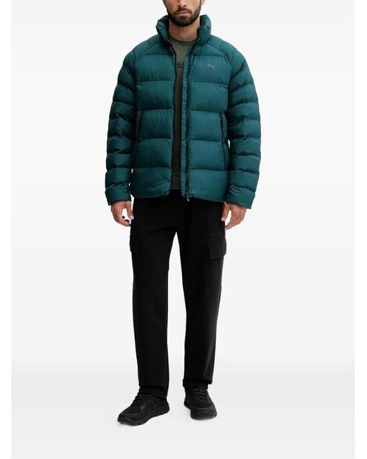 PUMA Green Mono Zip Puffer Jacket for men