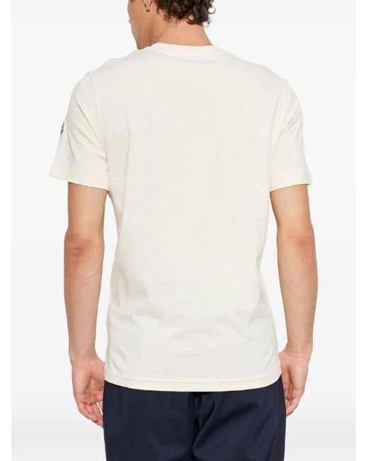 Moncler White Logo-Print Short-Sleeve T-Shirt for men