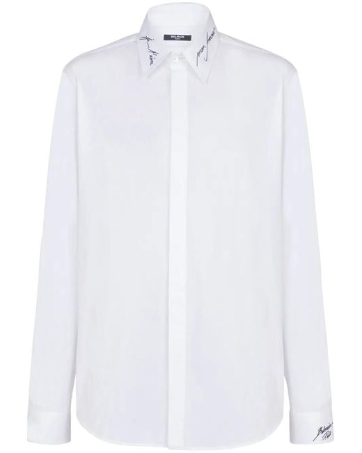Balmain White Formal Shirts for men