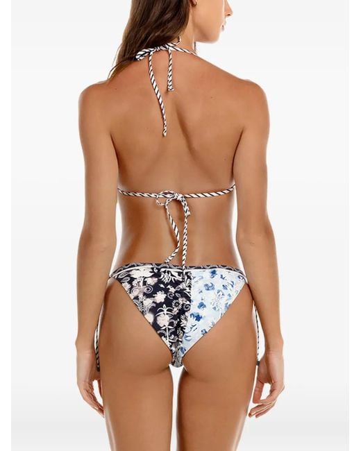 Agua Bendita Blue Alegria Tie-Side Bikini Bottoms