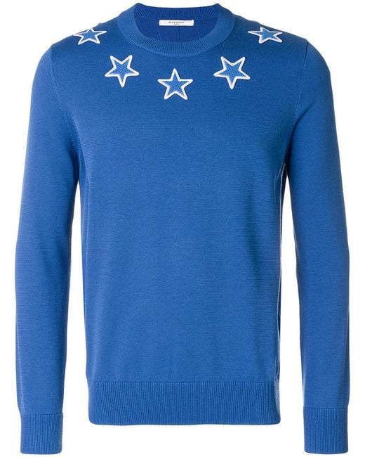 Givenchy Blue Star Patch Sweater for men