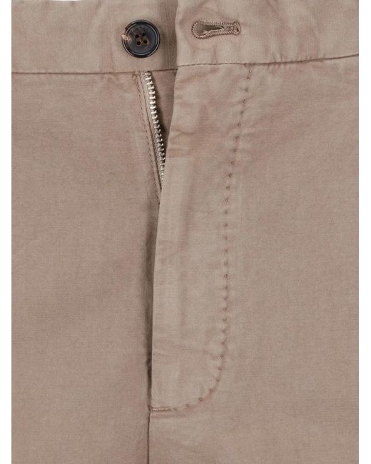 Incotex Gray Pleated Straight-Leg Trousers for men